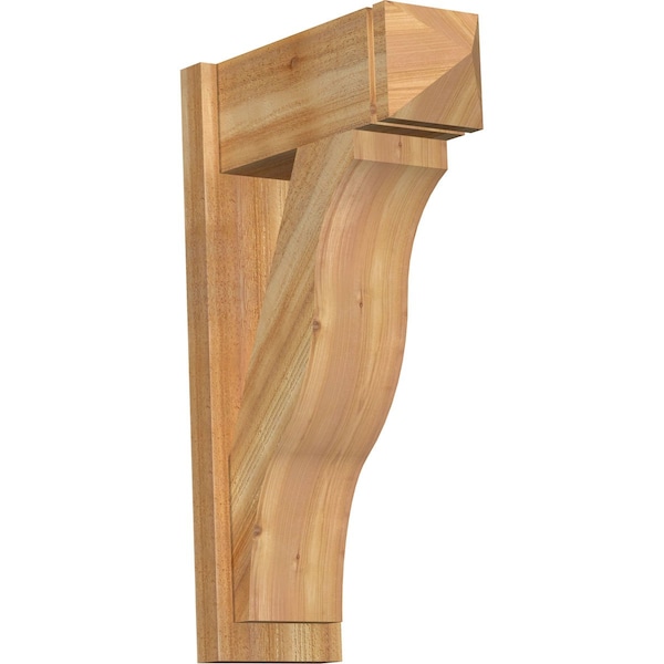 Ekena Millwork Funston Rough Sawn Arts and Crafts Outlooker, Western Red Cedar, 8"W x 20"D x 32"H OUT08X20X32FST03RWR - main